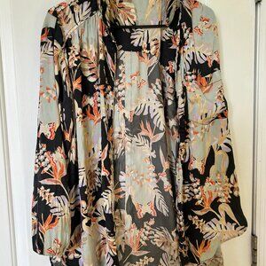 Free People Silk Blouse, Floral